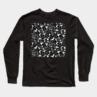 Black and White Magnolias Long Sleeve T-Shirt